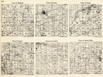 Rock County - Magnolia, Clinton, Turtle, Center, La Prairie, Spring Valley, Wisconsin State Atlas 1930c